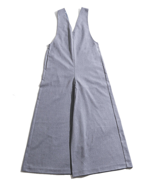 WEGO（ウィゴー）の「WEGO/Vネックワイドオールインワン（つなぎ/オールインワン・レディース・杢グレー/グレー系その他/ブラック・FREE）」の12枚目の写真