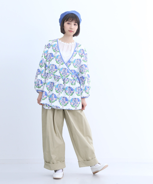 MERLOT（メルロー）の「裾ダブルタックワイドパンツ2675（チノパンツ・レディース・ベージュ/ネイビー/ブラック/オフホワイト/カーキ・FREE）」の22枚目の写真