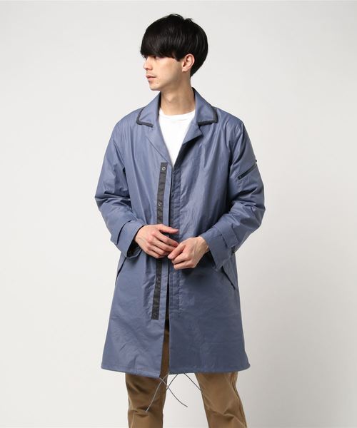 ABAHOUSE（アバハウス）の「【Recency of Mine】ポリエステルミリタリーコート（ステンカラーコート・メンズ・サックスブルー/インディゴブルー/カーキ/ベージュ・46/48）」の4枚目の写真