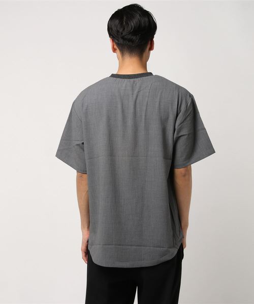 JOINT WORKS（ジョイントワークス）の「TRシアサッカーRIBPOシャツ（シャツ/ブラウス・メンズ・ブラック/グレー・MEDIUM/LARGE）」の4枚目の写真
