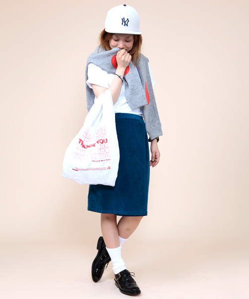 BEAMS BOY（ビームスボーイ）の「Lauren Dicioccio / Thank You Tote（トートバッグ・レディース・レッド/ブルー/その他1/イエロー・ONE SIZE）」の5枚目の写真