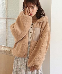 one after another NICE CLAUP | もこもこ ボアブルゾン(ブルゾン)