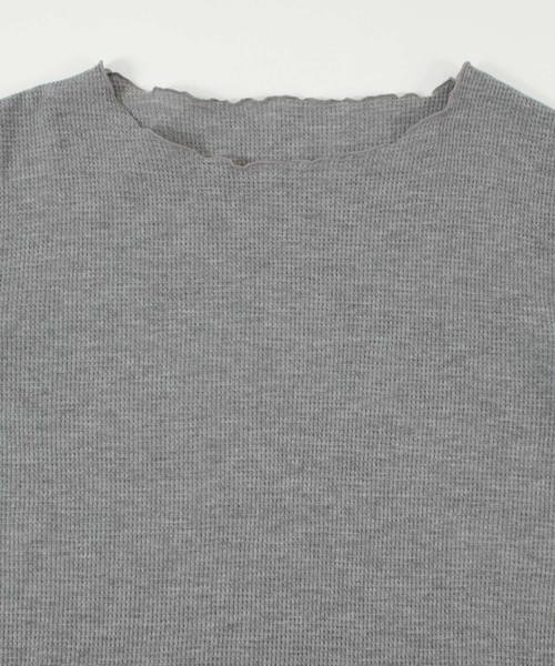 titivate（ティティベイト）の「ﾜｯﾌﾙﾒﾛｰﾛﾝｸﾞｽﾘｰﾌﾞｶｯﾄｿｰ（Tシャツ/カットソー・レディース・ブラック/ベージュ/ブラウン/アイボリー/杢グレー・M）」の14枚目の写真