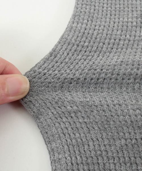 titivate（ティティベイト）の「ﾜｯﾌﾙﾒﾛｰﾛﾝｸﾞｽﾘｰﾌﾞｶｯﾄｿｰ（Tシャツ/カットソー・レディース・ブラック/ベージュ/ブラウン/アイボリー/杢グレー・M）」の16枚目の写真
