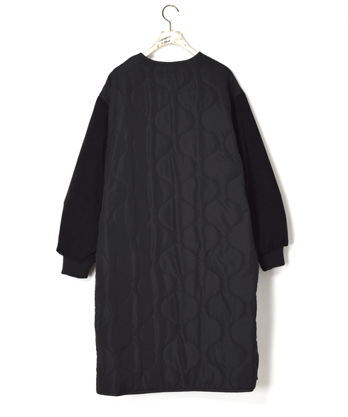 w closet(ダブルクローゼット)の「ひょうたんキルティングロングコート_(その他アウター・レディース・ブラック/カーキ・FREE)」の19枚目の写真