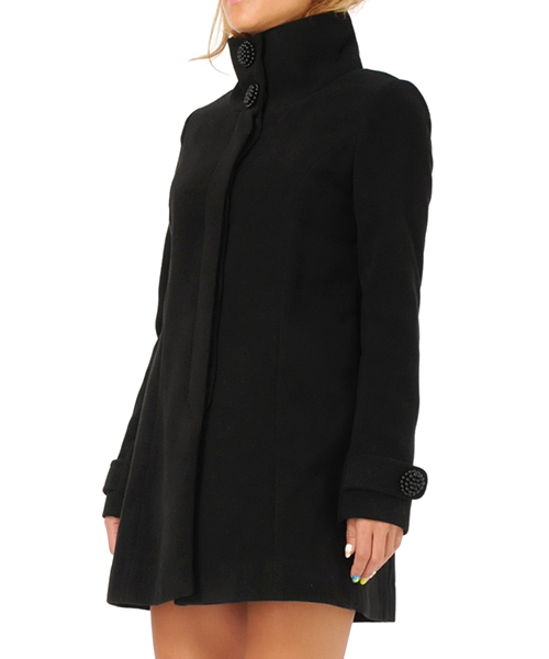 DURAS（デュラス）の「パールボタンスタンドコート（その他アウター・レディース・ホワイト/ブラック/ベージュ/ブルー・FREE）」の7枚目の写真