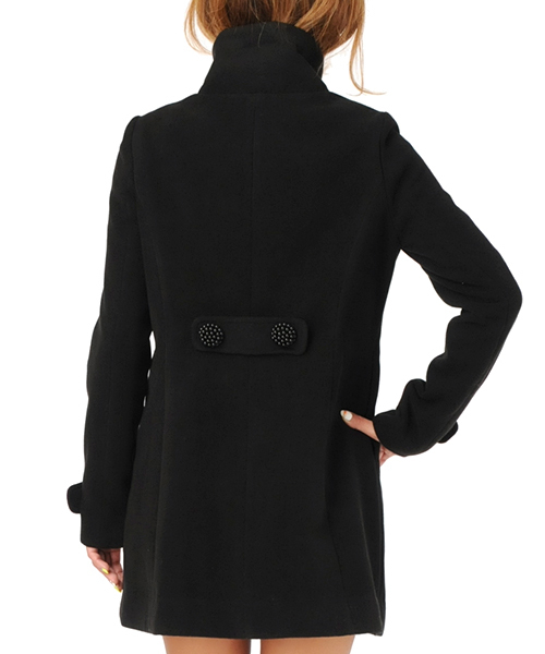 DURAS（デュラス）の「パールボタンスタンドコート（その他アウター・レディース・ホワイト/ブラック/ベージュ/ブルー・FREE）」の8枚目の写真