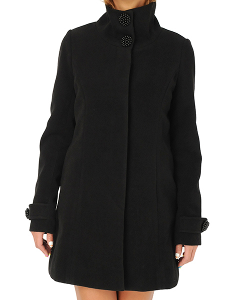 DURAS（デュラス）の「パールボタンスタンドコート（その他アウター・レディース・ホワイト/ブラック/ベージュ/ブルー・FREE）」の9枚目の写真