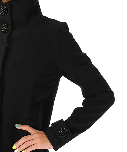 DURAS（デュラス）の「パールボタンスタンドコート（その他アウター・レディース・ホワイト/ブラック/ベージュ/ブルー・FREE）」の10枚目の写真