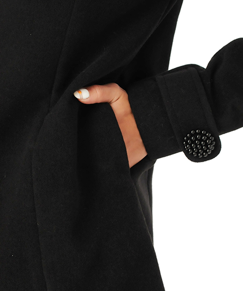 DURAS（デュラス）の「パールボタンスタンドコート（その他アウター・レディース・ホワイト/ブラック/ベージュ/ブルー・FREE）」の12枚目の写真