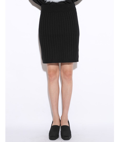 i(アイ)の「RIBニットタイトスカート(スカート・レディース・ホワイト/ブラック/グレー・フリ-)」の6枚目の写真