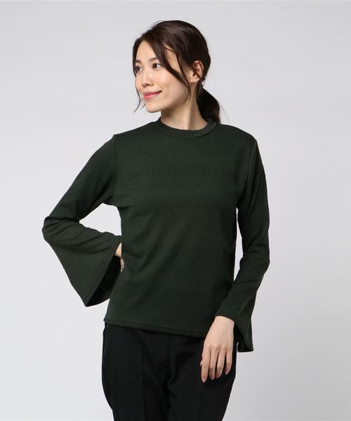 チャイハネ(チャイハネ)の「【チャイハネ】yul 無地ベルスリーブトップス(Tシャツ/カットソー・レディース・ホワイト/グレー/カーキ/オレンジ・FREE)」の4枚目の写真