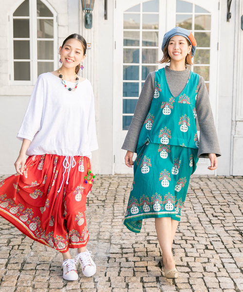 チャイハネ(チャイハネ)の「【チャイハネ】yul 無地ベルスリーブトップス(Tシャツ/カットソー・レディース・ホワイト/グレー/カーキ/オレンジ・FREE)」の15枚目の写真