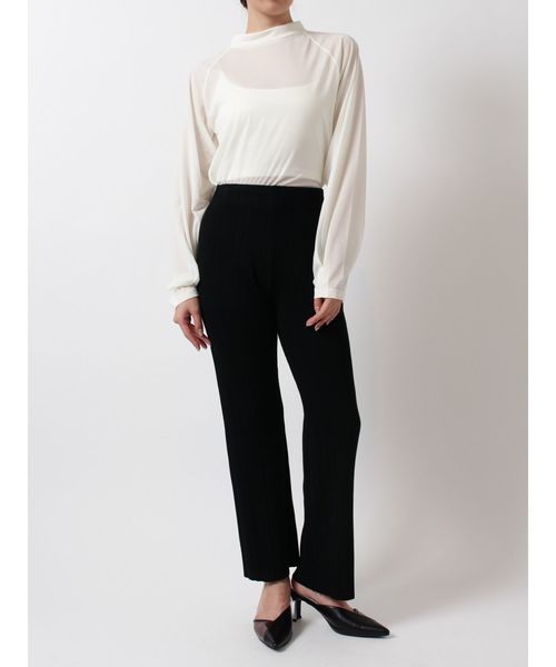 MURUA（ムルーア）の「ランダムリブニットパンツ（その他パンツ・レディース・アイボリー/ブラック/グリーン・FREE）」の19枚目の写真