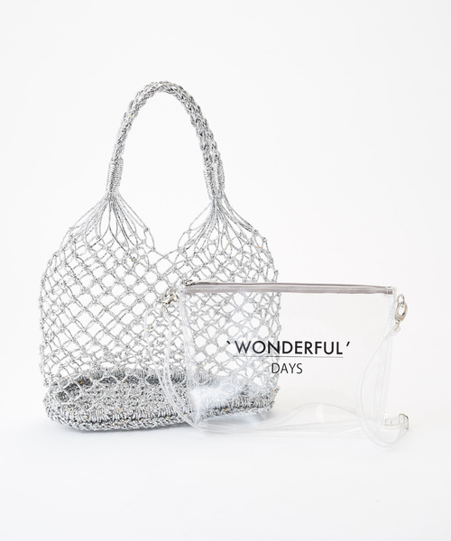 DISCOAT（ディスコート）の「ラメポーチ付きトート（トートバッグ・レディース・シルバー/ゴールド・FREE）」の21枚目の写真