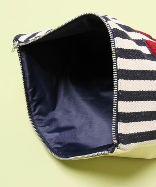 B:MING by BEAMS(ビーミングバイビームス)の「○ビーミング by ビームス / さがら刺繍クラッチバッグ(クラッチバッグ・レディース・グレー/ネイビー/グリーン系カモフラージュ・ONE SIZE)」の9枚目の写真