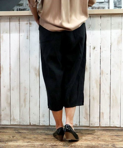 Avec des tenue(アヴェックデトゥニュ)の「【Avec des tunue/アヴェック デ トゥニュ】裾スリットサルエルパンツ 1-10004 KDU(その他パンツ・レディース・アイボリー/ブラック/イエロー・FREE)」の6枚目の写真