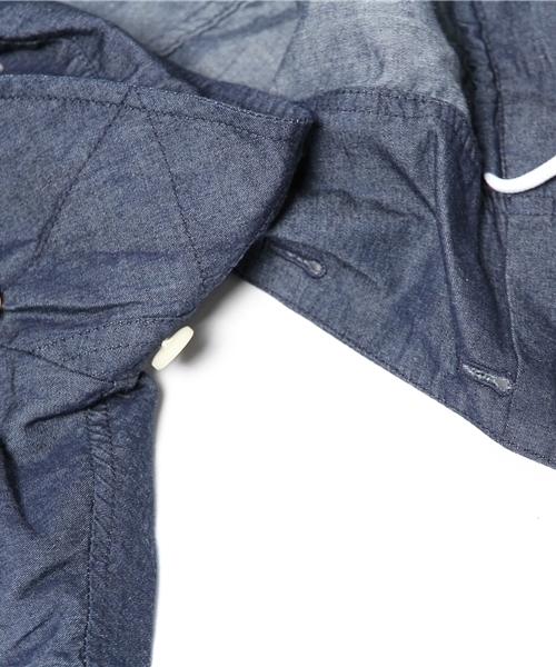 PLST（プラステ）の「Ｍen 2トーンデニムマウンテンパーカ（マウンテンパーカー・メンズ・インディゴブルー・LARGE/SMALL/MEDIUM）」の11枚目の写真