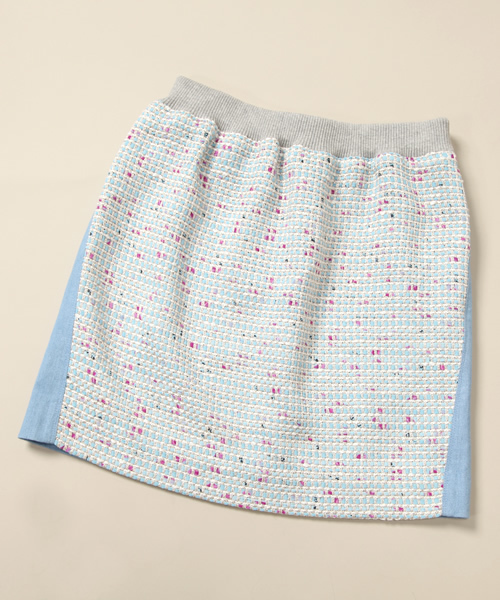 ROSE BUD（ローズバッド）の「LSK-14118 ELASTIC/W MINI SKIRT（スカート・レディース・ネイビー/ライトブルー・ONE SIZE）」の6枚目の写真