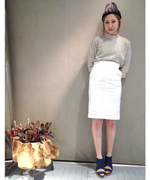 WHO'S WHO gallery（フーズフーギャラリー）の「ヒザ丈タイトスカート（スカート・レディース・ホワイト/ベージュ/ミント・FREE）」の12枚目の写真