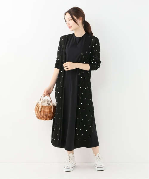 La TOTALITE(ラトータリテ)の「TORRAZZO DONNA ドットカーディガン【手洗い可能】◆(カーディガン/ボレロ・レディース・ホワイト/ブラック・FREE)」の6枚目の写真