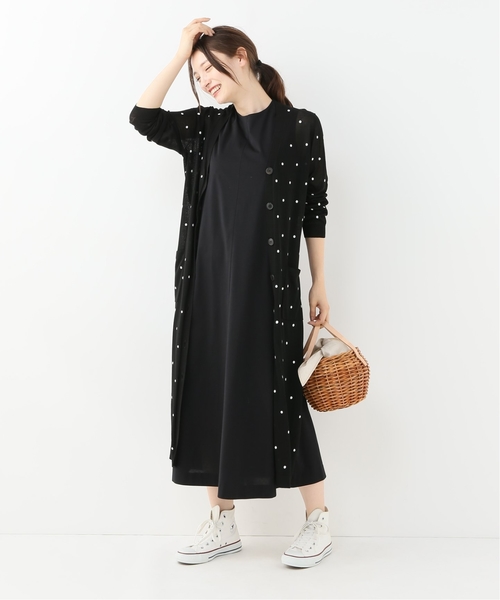 La TOTALITE(ラトータリテ)の「TORRAZZO DONNA ドットカーディガン【手洗い可能】◆(カーディガン/ボレロ・レディース・ホワイト/ブラック・FREE)」の5枚目の写真