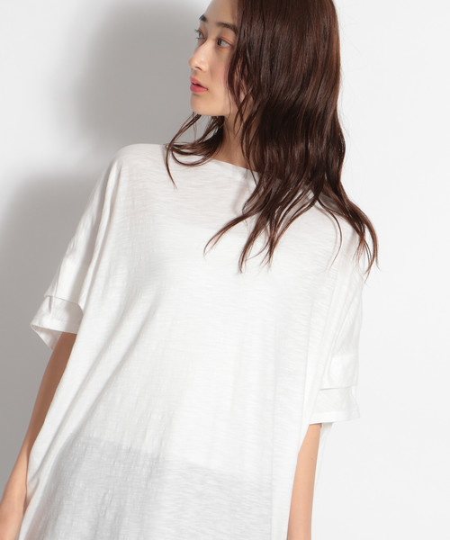 セール スラブ袖タックプルオーバー Tシャツ カットソー Niko Niko And ニコアンド のファッション