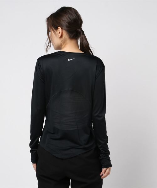 NIKE（ナイキ）の「ナイキ NIKE ウィメンズ マイラー L/S トップ AJ8129（シャツ/ブラウス・レディース・ブラック・S/M/L/XL）」の2枚目の写真