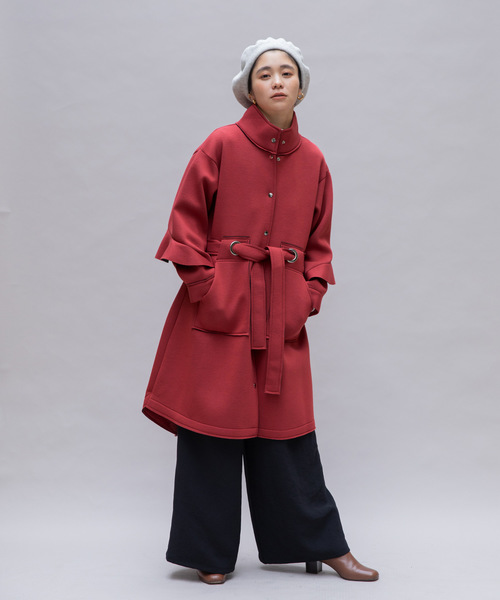 Eimee Law(エイミーロウ)の「【Eimee Law】バックフリルボンディングコート(その他アウター)」|レッド