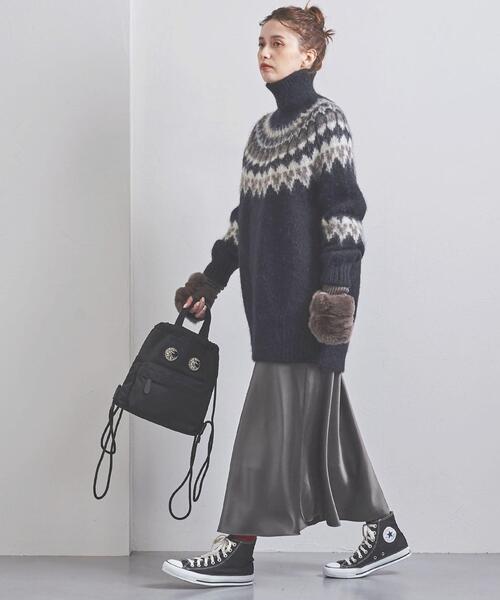 UNITED ARROWS（ユナイテッドアローズ）の「UWCS TA/P サテン マキシスカート（スカート・レディース・ダークグレー/ライトブルー/オフホワイト/ライトピンク・38/34/36）」の7枚目の写真