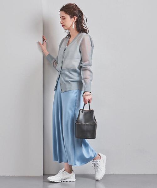 UNITED ARROWS（ユナイテッドアローズ）の「UWCS TA/P サテン マキシスカート（スカート・レディース・ダークグレー/ライトブルー/オフホワイト/ライトピンク・38/34/36）」の12枚目の写真