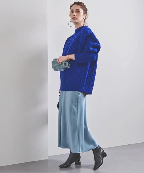 UNITED ARROWS（ユナイテッドアローズ）の「UWCS TA/P サテン マキシスカート（スカート・レディース・ダークグレー/ライトブルー/オフホワイト/ライトピンク・38/34/36）」の16枚目の写真