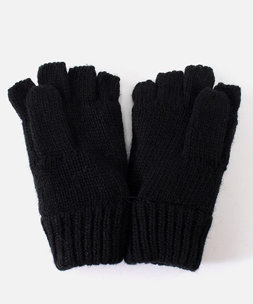 AZUL by moussy(アズールバイマウジー)の「CABLE KNIT 2WAY MITTEN/ケーブルニット2WAYミトン(手袋・レディース・ブラック/キャメル・FREE)」の11枚目の写真