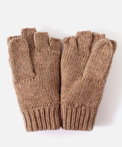 AZUL by moussy(アズールバイマウジー)の「CABLE KNIT 2WAY MITTEN/ケーブルニット2WAYミトン(手袋・レディース・ブラック/キャメル・FREE)」の6枚目の写真
