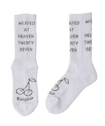 MILKFED. | BONJOUR SOCKS　（ソックス/靴下/ロゴ）(ソックス/靴下)