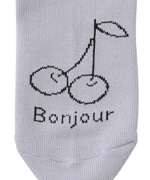 MILKFED.（ミルクフェド）の「BONJOUR SOCKS　（ソックス/靴下/ロゴ）（ソックス/靴下・レディース・ホワイト/ブラック/ライトパープル・ONE SIZE）」の5枚目の写真