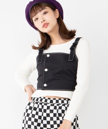 WEGO | WEGO/タックボタンステッチビスチェ(ベスト)