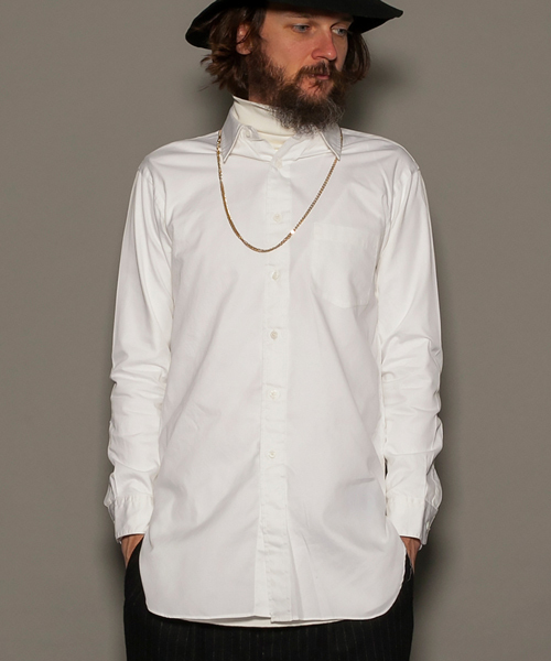 MONKEY TIME(モンキータイム)の「MT ∴ 100/2 ツイル レギュラー カラー ロング シャツ ◆(シャツ/ブラウス・メンズ・ホワイト・MEDIUM/SMALL/LARGE)」の1枚目の写真