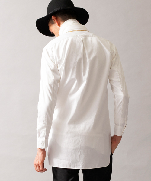 MONKEY TIME(モンキータイム)の「MT ∴ 100/2 ツイル レギュラー カラー ロング シャツ ◆(シャツ/ブラウス・メンズ・ホワイト・MEDIUM/SMALL/LARGE)」の4枚目の写真