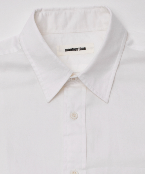 MONKEY TIME(モンキータイム)の「MT ∴ 100/2 ツイル レギュラー カラー ロング シャツ ◆(シャツ/ブラウス・メンズ・ホワイト・MEDIUM/SMALL/LARGE)」の7枚目の写真