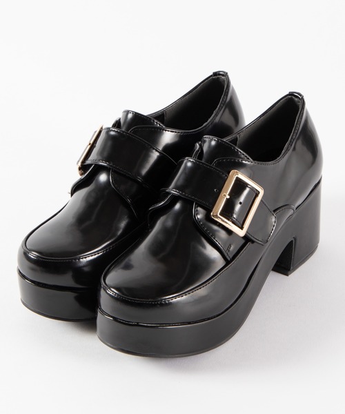 WEGO（ウィゴー）の「WEGO/ベルト付きヒールシューズ（その他シューズ・レディース・ブラック・MEDIUM/LARGE）」の2枚目の写真