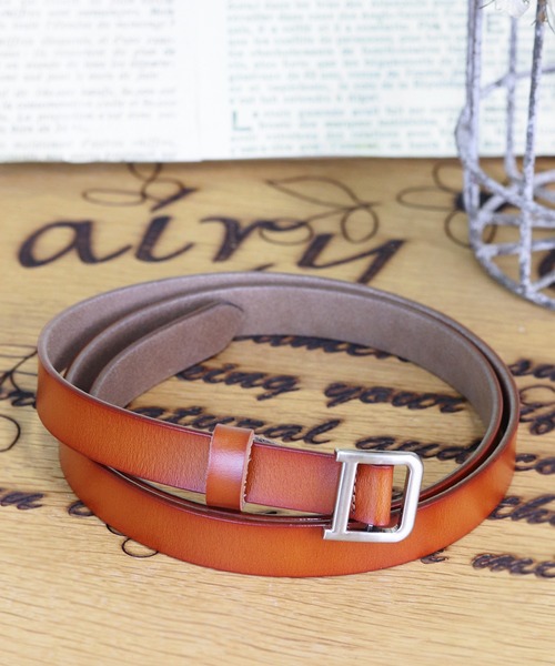 Monocoro toppi（モノコロトッピ）の「本革 牛革ベルト（ベルト・レディース・ブラック/ベージュ/ブラウン/レッド/キャメル・フリー）」の4枚目の写真