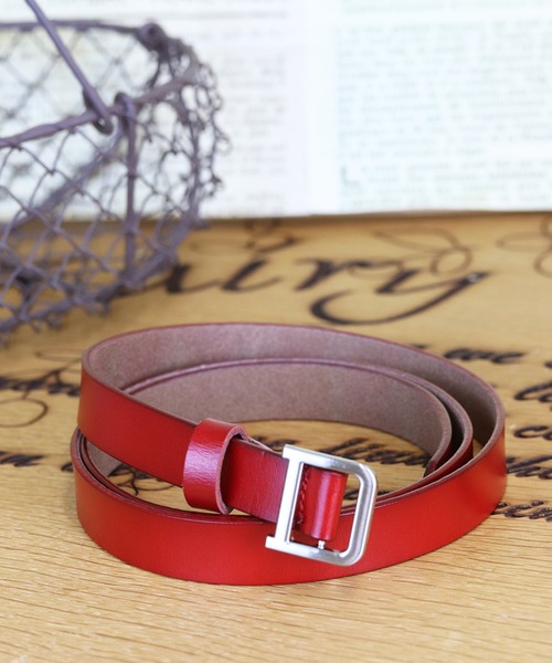 Monocoro toppi（モノコロトッピ）の「本革 牛革ベルト（ベルト・レディース・ブラック/ベージュ/ブラウン/レッド/キャメル・フリー）」の5枚目の写真