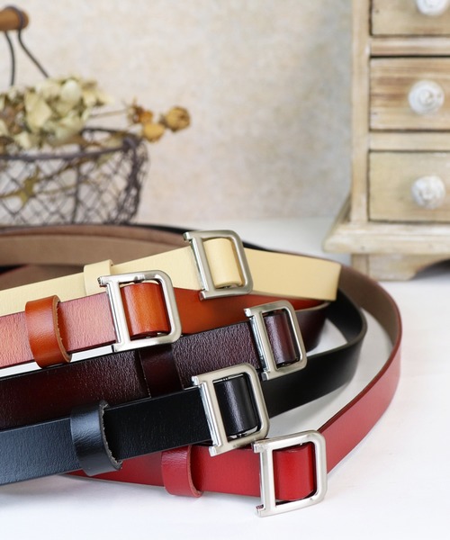 Monocoro toppi（モノコロトッピ）の「本革 牛革ベルト（ベルト・レディース・ブラック/ベージュ/ブラウン/レッド/キャメル・フリー）」の14枚目の写真