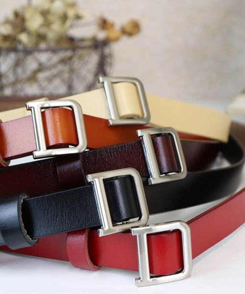 Monocoro toppi（モノコロトッピ）の「本革 牛革ベルト（ベルト・レディース・ブラック/ベージュ/ブラウン/レッド/キャメル・フリー）」の12枚目の写真