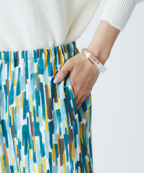 qualite（カリテ）の「【セットアップ】ペインティングプリントマーメイドフレアパンツ（その他パンツ・レディース・ブルー・36/38）」の8枚目の写真