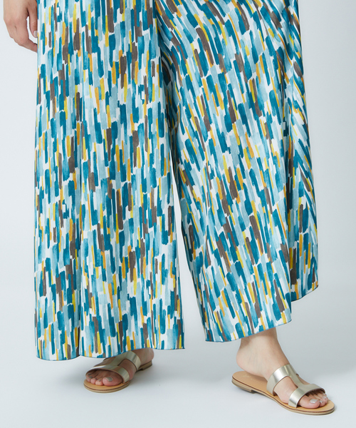 qualite（カリテ）の「【セットアップ】ペインティングプリントマーメイドフレアパンツ（その他パンツ・レディース・ブルー・36/38）」の9枚目の写真