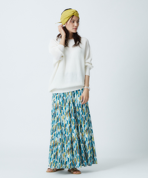 qualite（カリテ）の「【セットアップ】ペインティングプリントマーメイドフレアパンツ（その他パンツ・レディース・ブルー・36/38）」の6枚目の写真