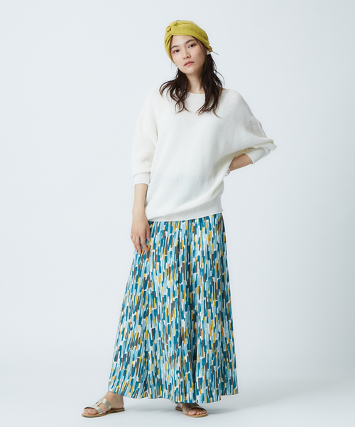 qualite（カリテ）の「【セットアップ】ペインティングプリントマーメイドフレアパンツ（その他パンツ・レディース・ブルー・36/38）」の4枚目の写真