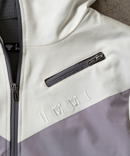 hummel(ヒュンメル)の「直営店・WEB限定 hummel(ヒュンメル)ストレッチカルゼコンビパーカー(パーカー・メンズ・ホワイト/ブラック/ベージュ・S/M/L/XL)」の11枚目の写真